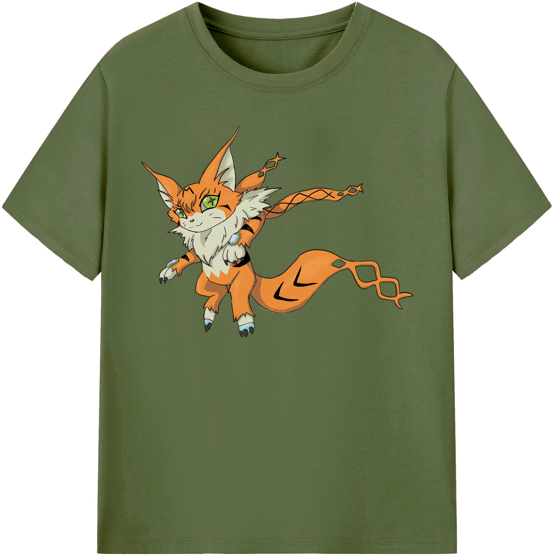 （画像用） Digimon デジタルモンスター/デジモン 綿100％半袖Tシャツ（フロントプリント）